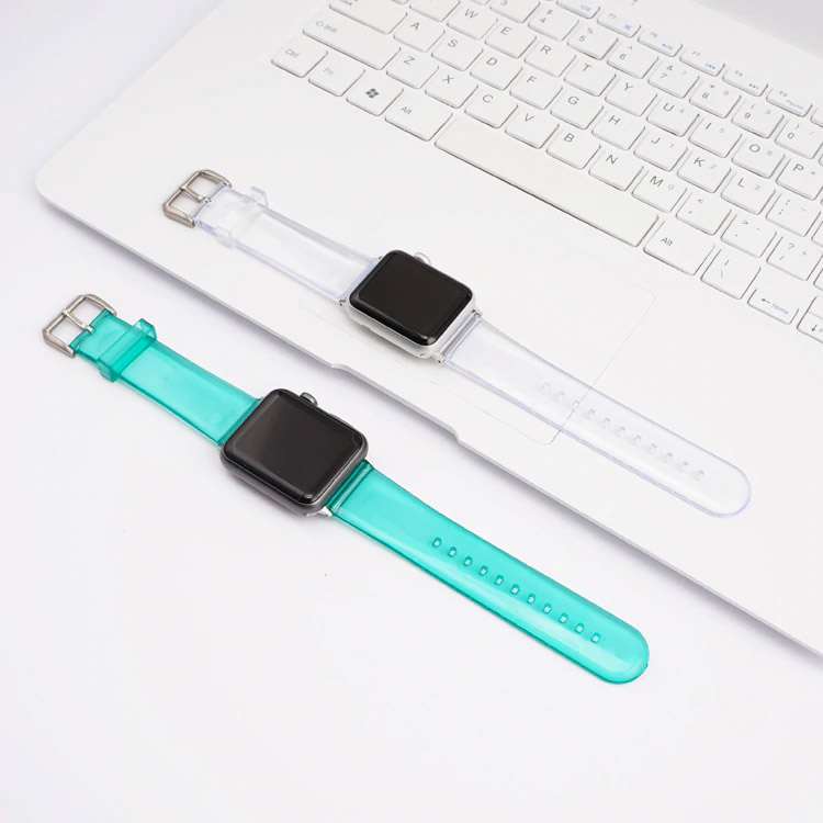 Narukvica za Apple Watch Sport Silicone Strap 38/ 40/ 41 mm transparent crna — image 3