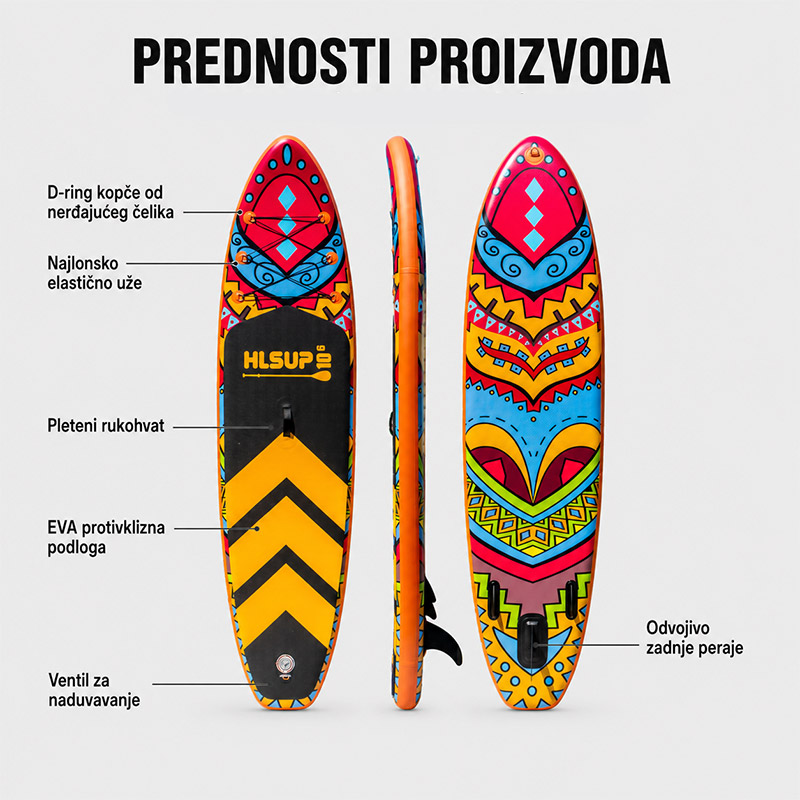 Sup Daska HUALE Tropical Dream 083 (320x81x15cm) — image 4