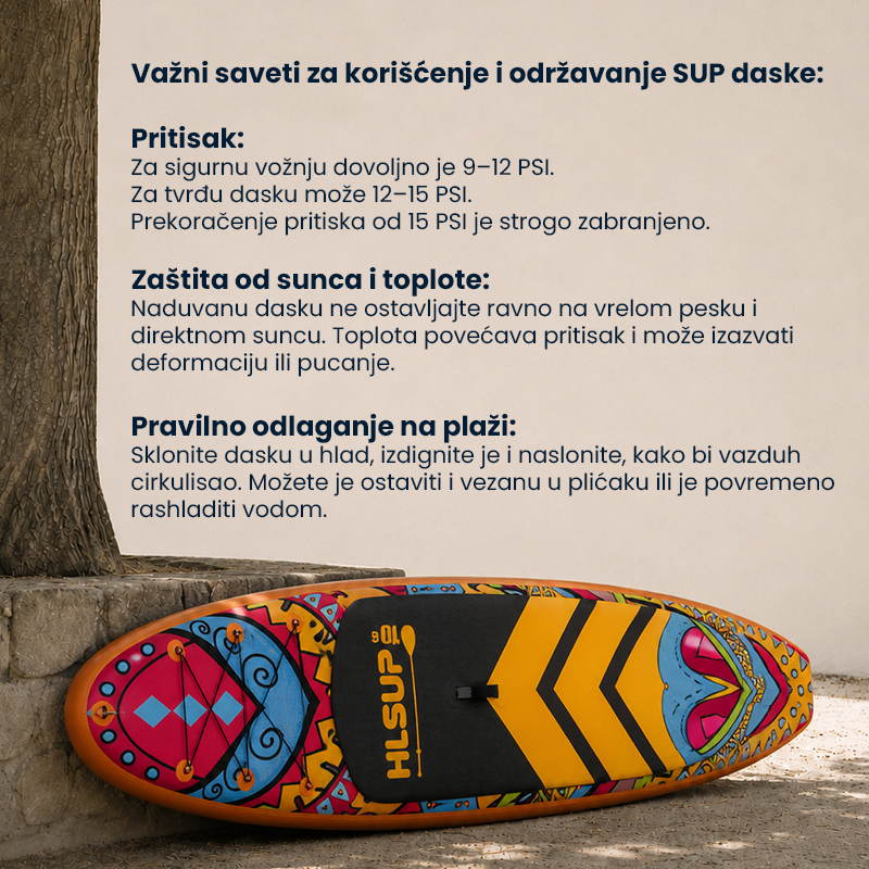 Sup Daska HUALE Tropical Dream 083 (320x81x15cm) — image 8