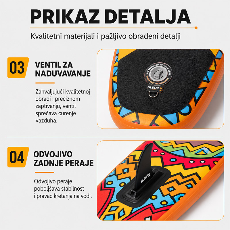 Sup Daska HUALE Tropical Dream 083 (320x81x15cm) — image 2