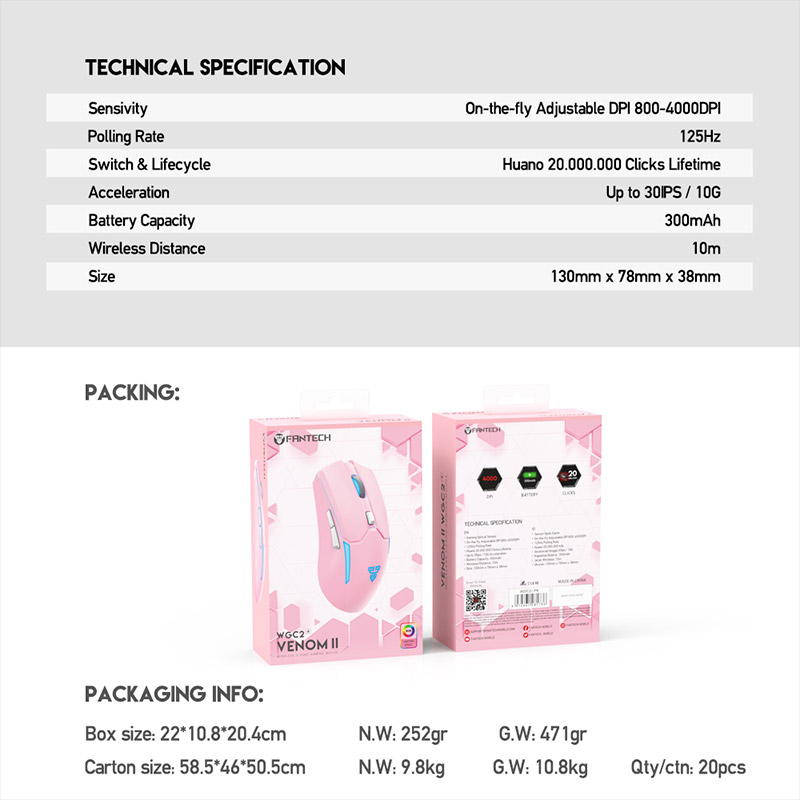 Mis Gaming Fantech WGC2 Venom II Sakura — image 8
