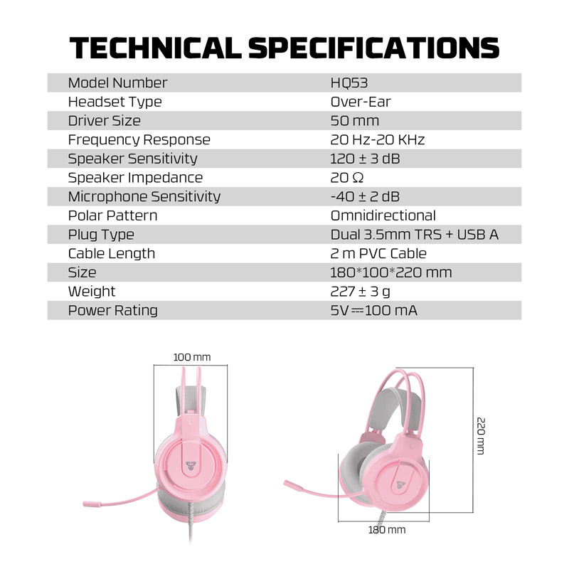 Slusalice Gaming Fantech HQ53 Flash Sakura — image 8